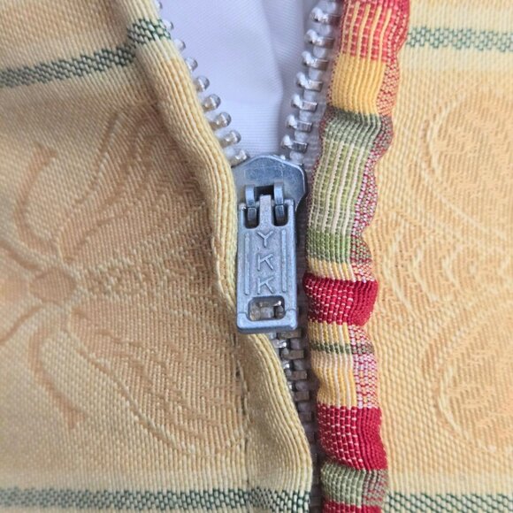 Country Cottage Plaid Accent Pillow  GrannyCore VTG 90s Yellow Pink Large 18x18 - Picture 13 of 16